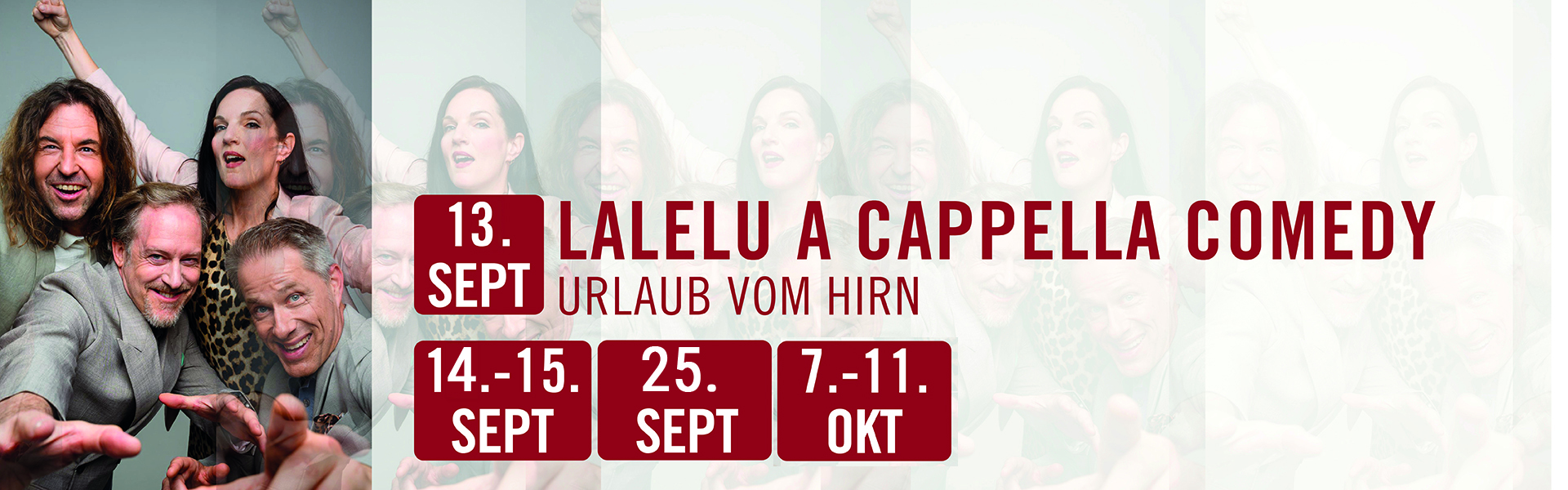 15.09.2026 20.00 LaLeLu - a cappella comedy - Urlaub vom Hirn